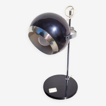 1960 black and chrome eyeball lamp