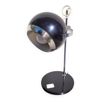 1960 black and chrome eyeball lamp