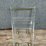 Italian work from the 1980s: bar cart on wheels in altuglas
