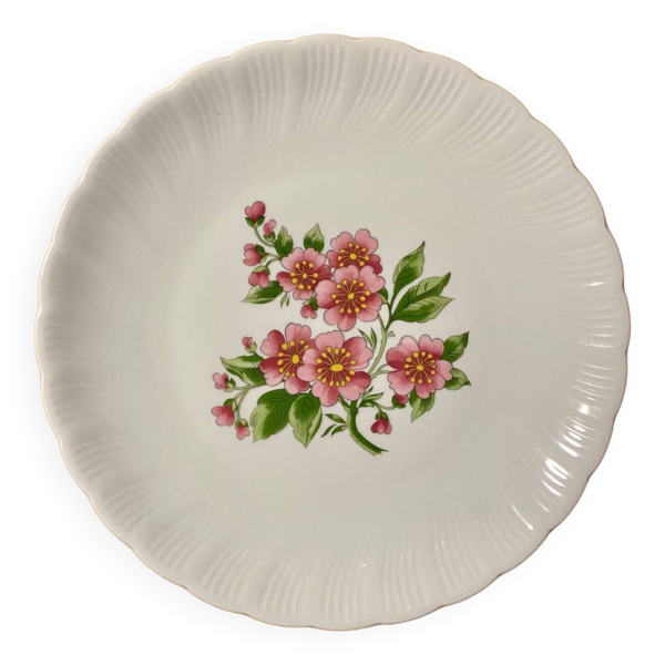 Plat de service Bavaria aux fleurs roses