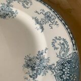 Large round iron earth Longwy dish, Fontainebleau model