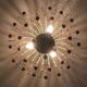 Vintage 1970s brass and Murano glass chandelier
