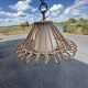 Vintage rattan and bamboo pendant – Louis Sognot style (1960s)