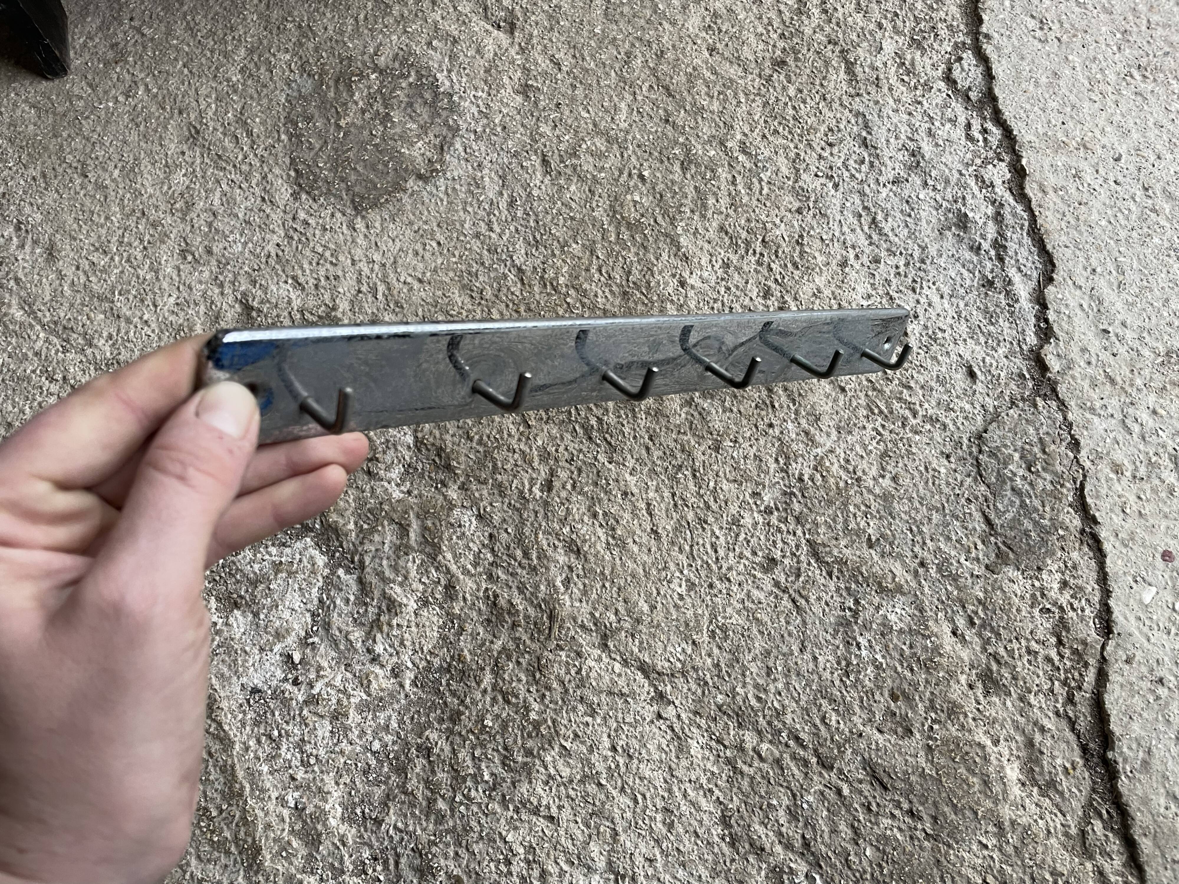 Vintage metal tea towel holder or key ring