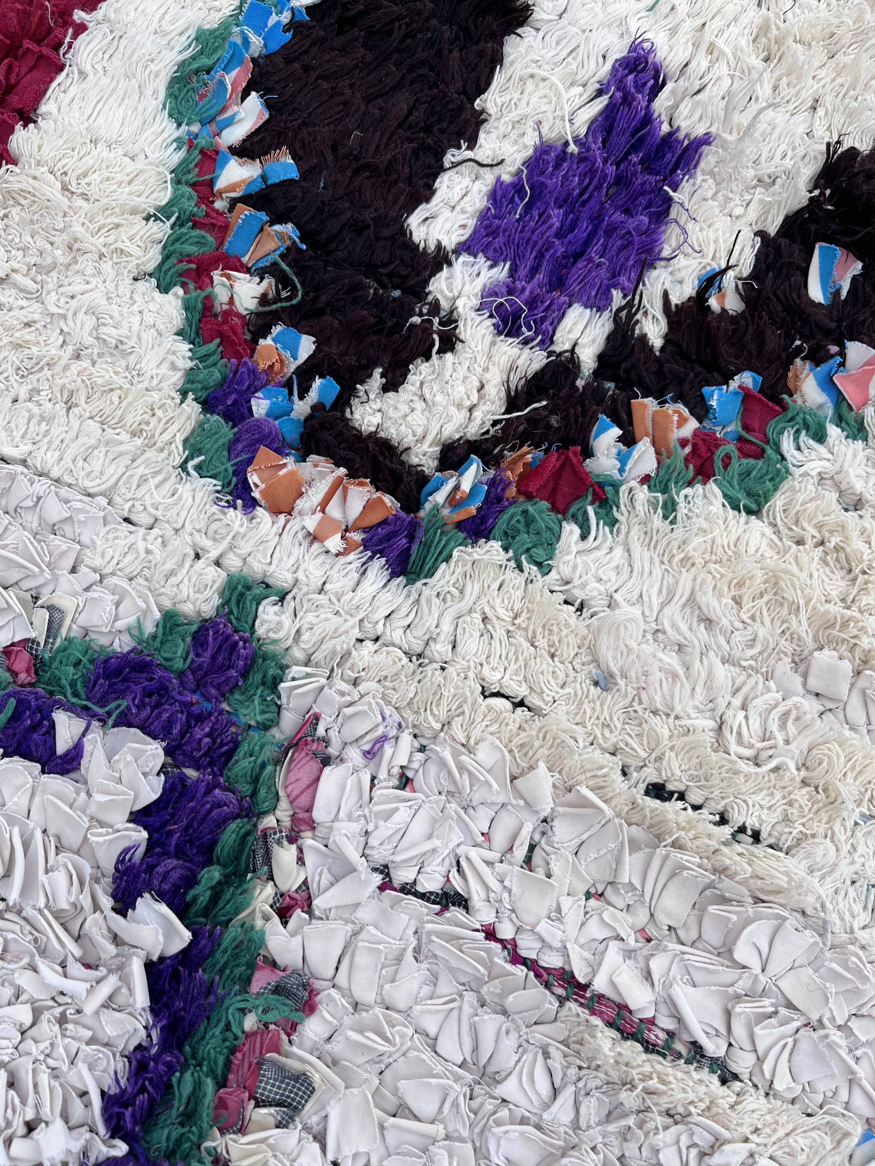 Old boucherouite berber carpet