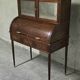 Cylinder desk in mahogany and mahogany veneer, Louis XVI style, 19th century.