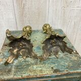 Pair of antique candle holders