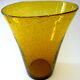 Vase à fond plat en verre bullé par la verrerie de Biot