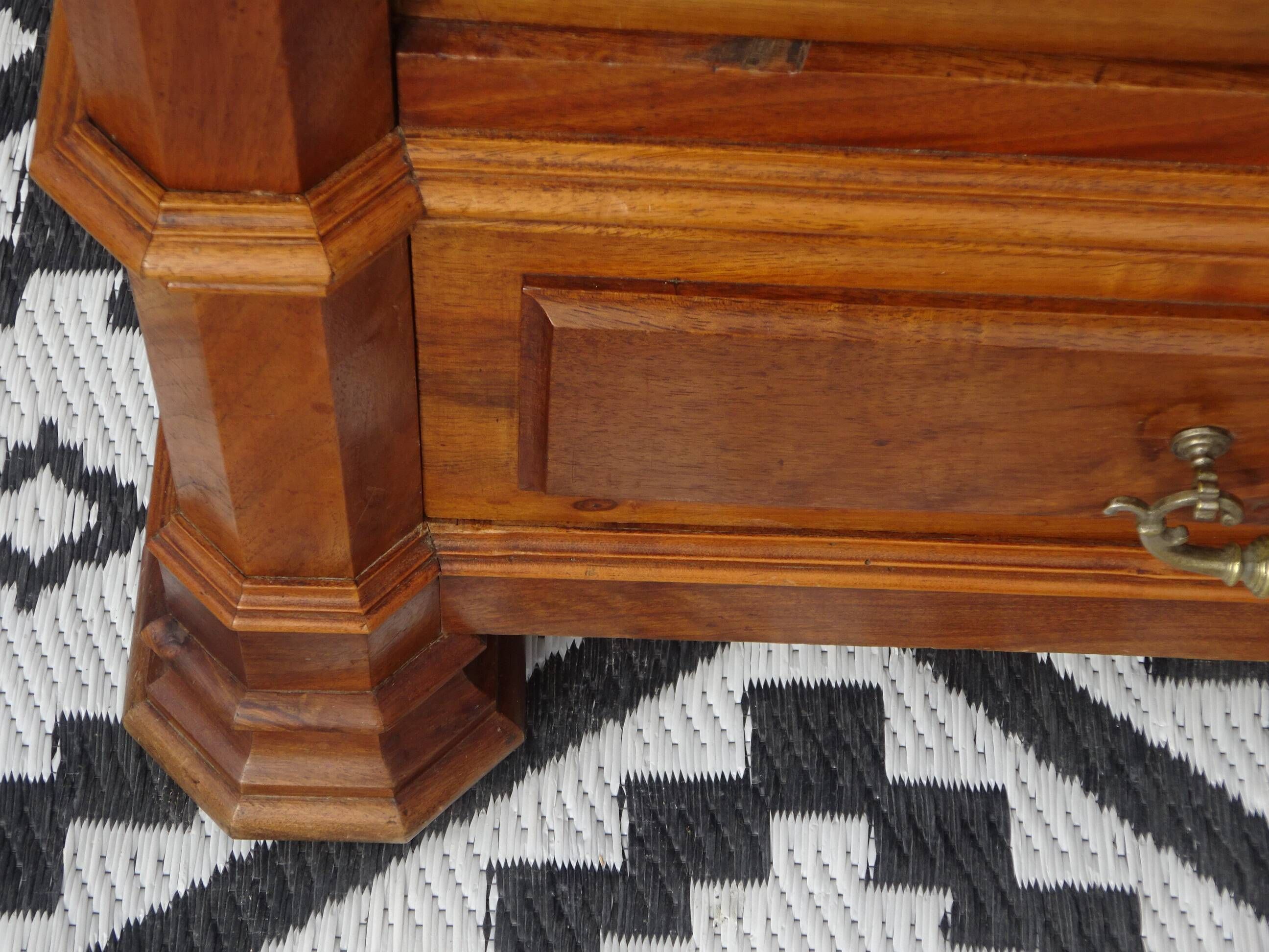 Large antique wardrobe in solid walnut