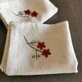 Set of 6 embroidered napkins