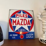Plaque émaillée piles Mazda