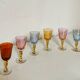6 blown crystal liqueur glasses from Bohemia, 1960s