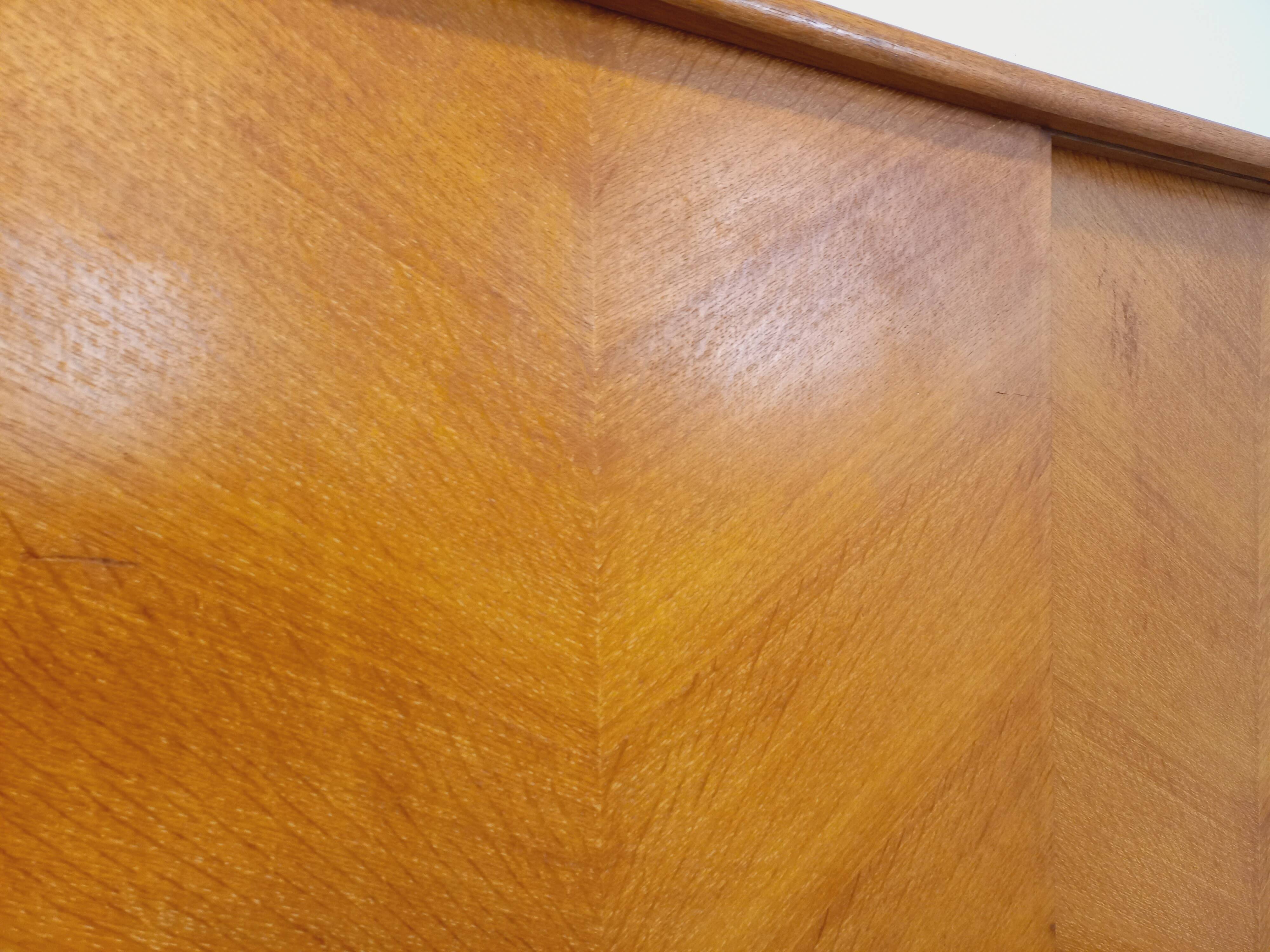 Vintage oak wardrobe from the 1960s.