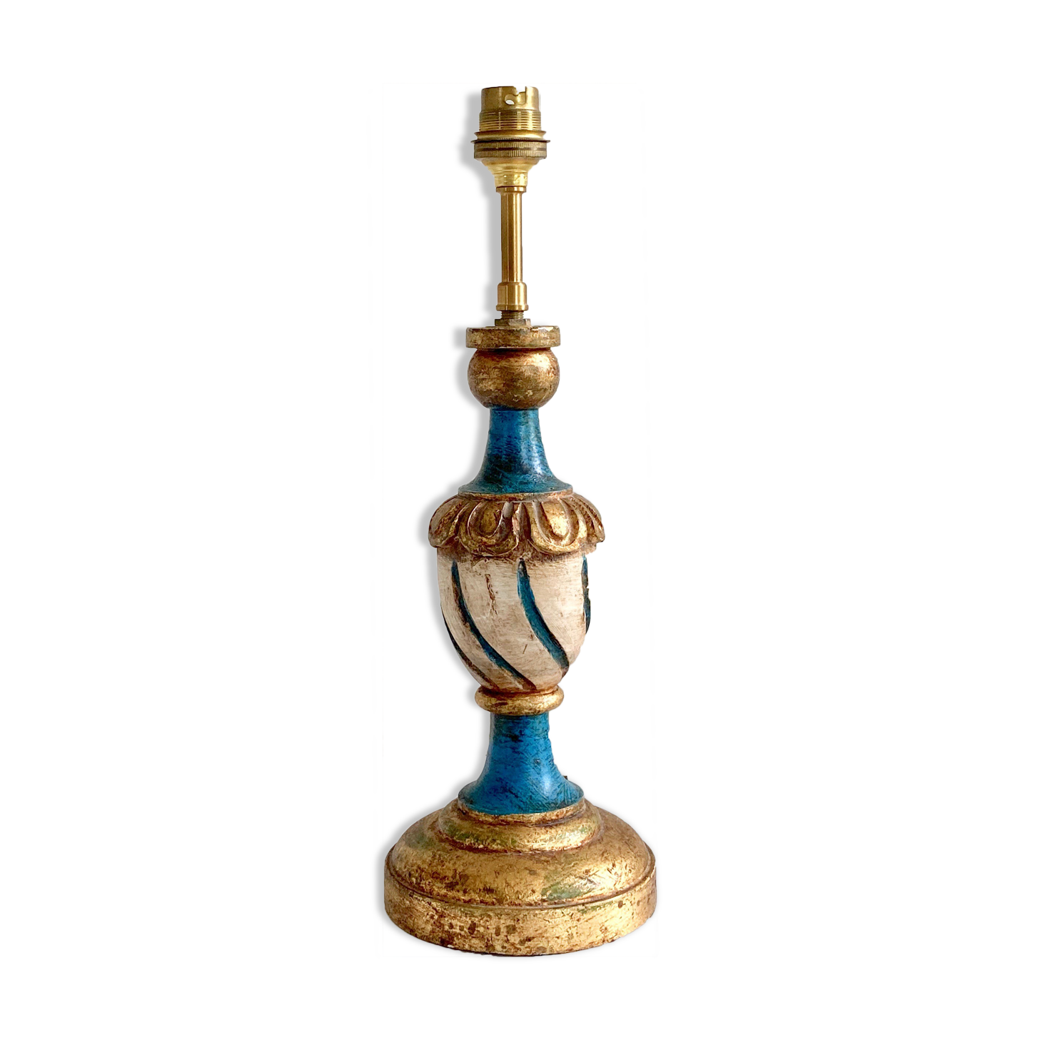 Gilded wooden lamp base