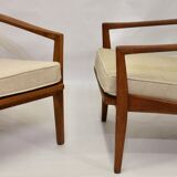 Pair of 60s Scandinavian style armchairs