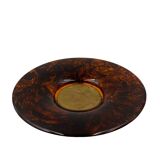 Hollywood regency brass and tortoiseshell lucite tray, Guzzini Italy 1970s
