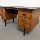 Scandinavian double-sided teak desk from the 50s/60s