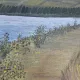 French Seine River Landscape Oil Painting