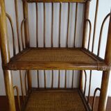 Vintage rattan and wicker laying floor