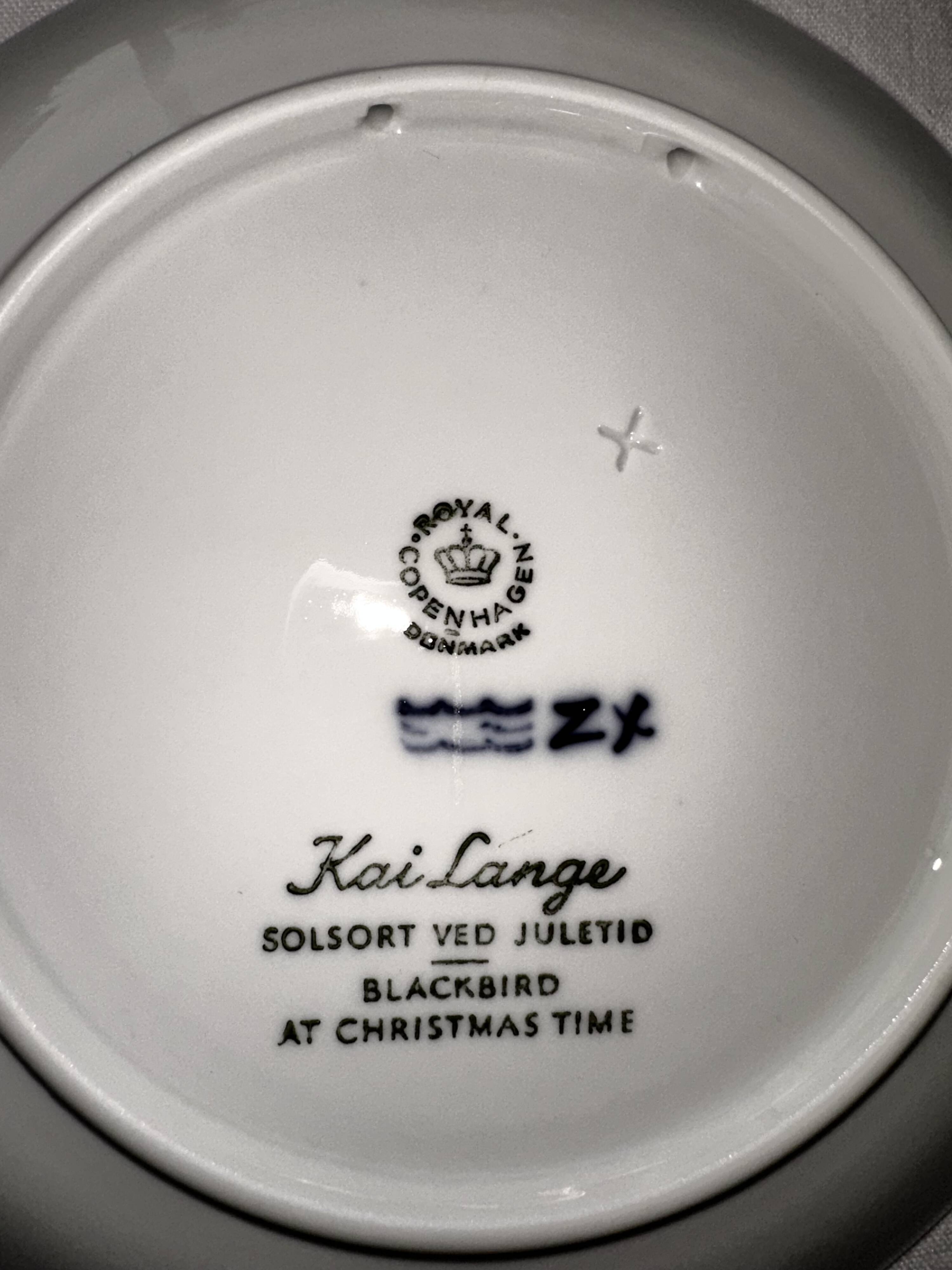 Royal Copenhagen porcelain Christmas plate 1966