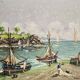 Charles Vaniscotte: oil painting on canvas / port in Brittany