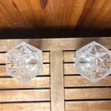 Pair of vintage cut crystal vase #a530