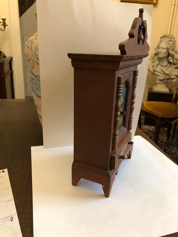 Vintage wooden doll cabinet