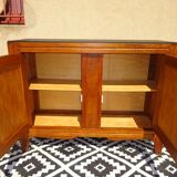 Art Deco sideboard, light oak and black