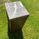 19th century white marble bedside table