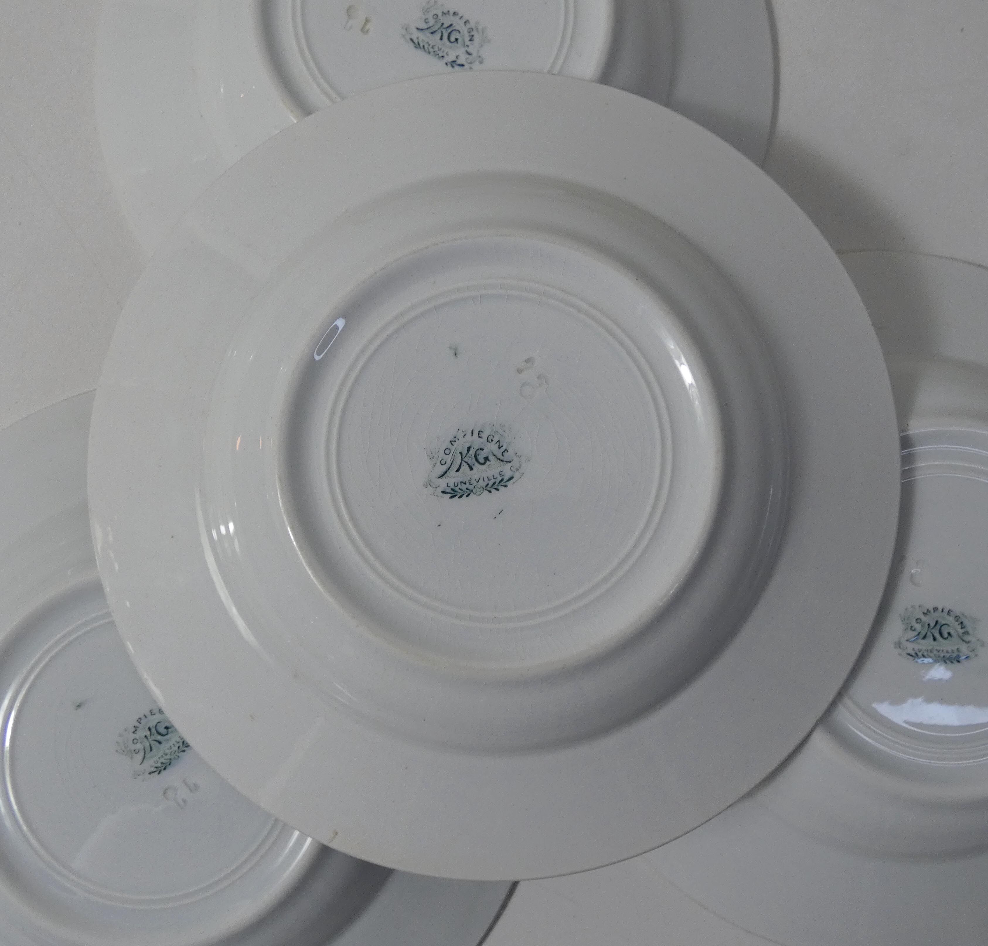 6 hollow plates compiegne, terre de fer