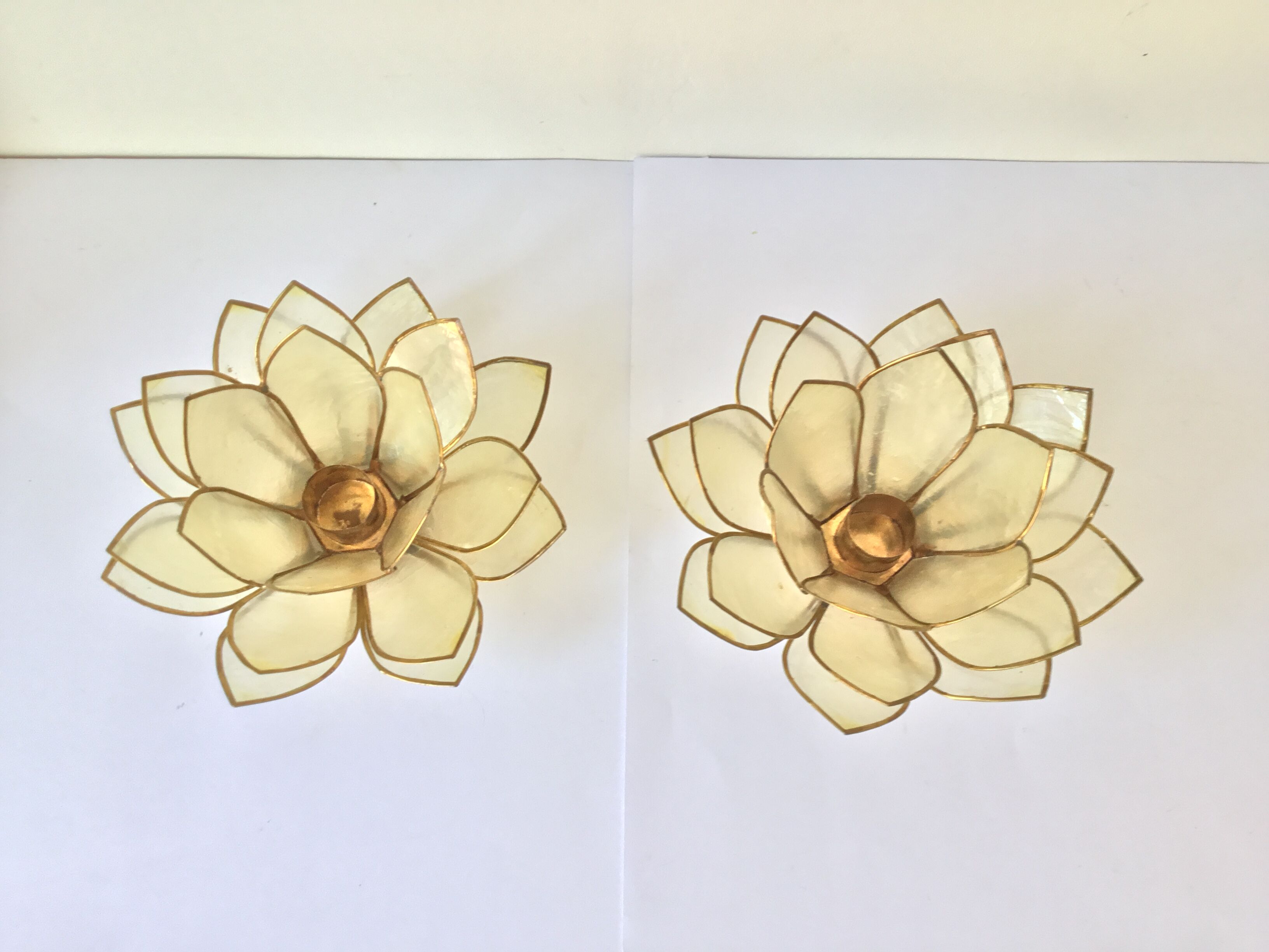 Candlestick flower in brass