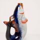 Glass and Porcelain Carafe or Vase with Blue Fish, Europe, 1960