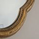 Miroir vintage doré à fronton style Louis XV - Années 60-70 - Hauteur 54 cm