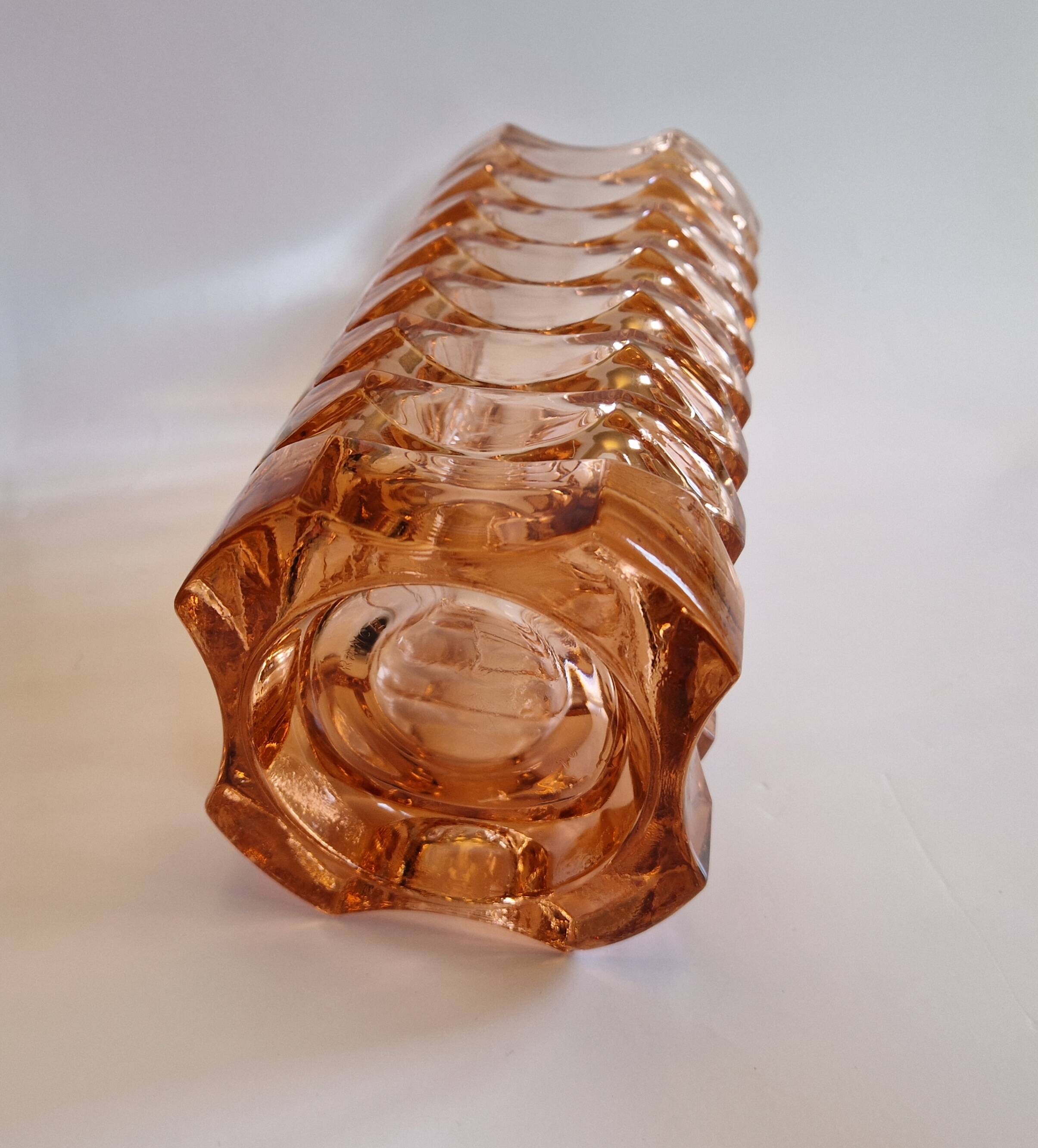 Rosaline pressed glass vase 1970