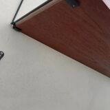 Scandinavian double shelf in teak