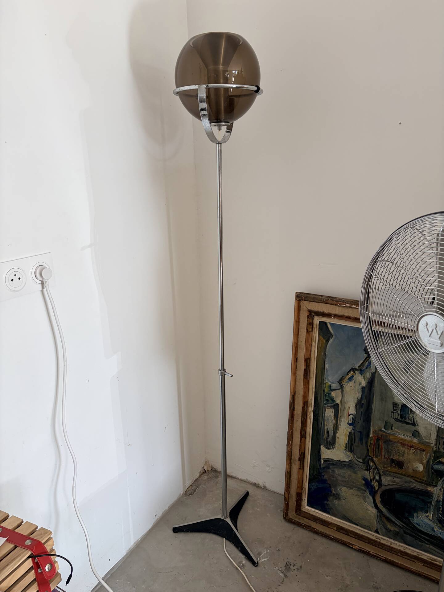 Lampadaire vintage Raak globe 2000