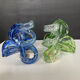 Pair of Murano glass paste candle holders