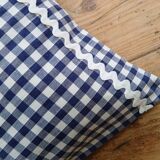 Set of 2 vintage cushions, blue gingham