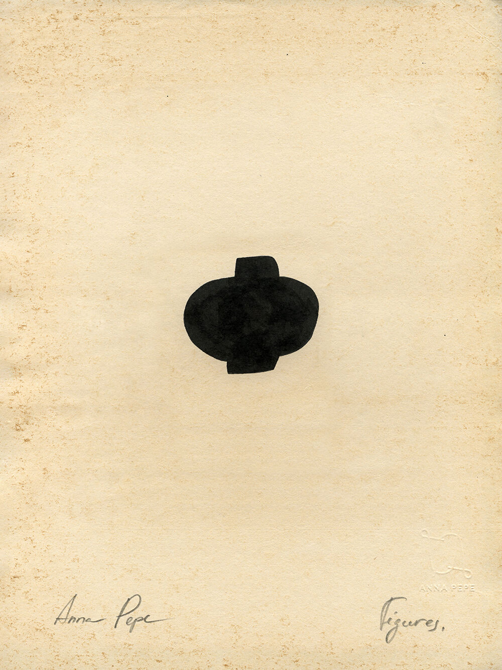 Original ink drawing on vintage paper