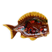 Vintage 1950 plat vide poche en céramique  Vallauris  forme Poisson