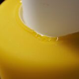 Vintage chandelier in brass and glass