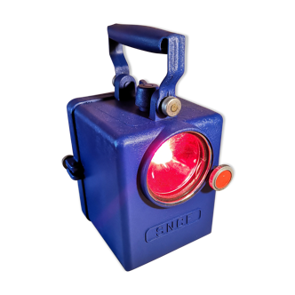 Vintage SNCF lamp with red white blue LED