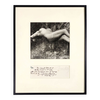 Photograph, Lucien clergue "naked woman under the waterfall", silver print signed and numbered