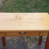 wooden farm table