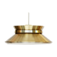 Brass colored aluminium pendant light by Carl Thore for Granhaga Metall. Sweden 1970s.