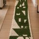 Green fir Berber rug and ecru – Authentic and original artisanal style