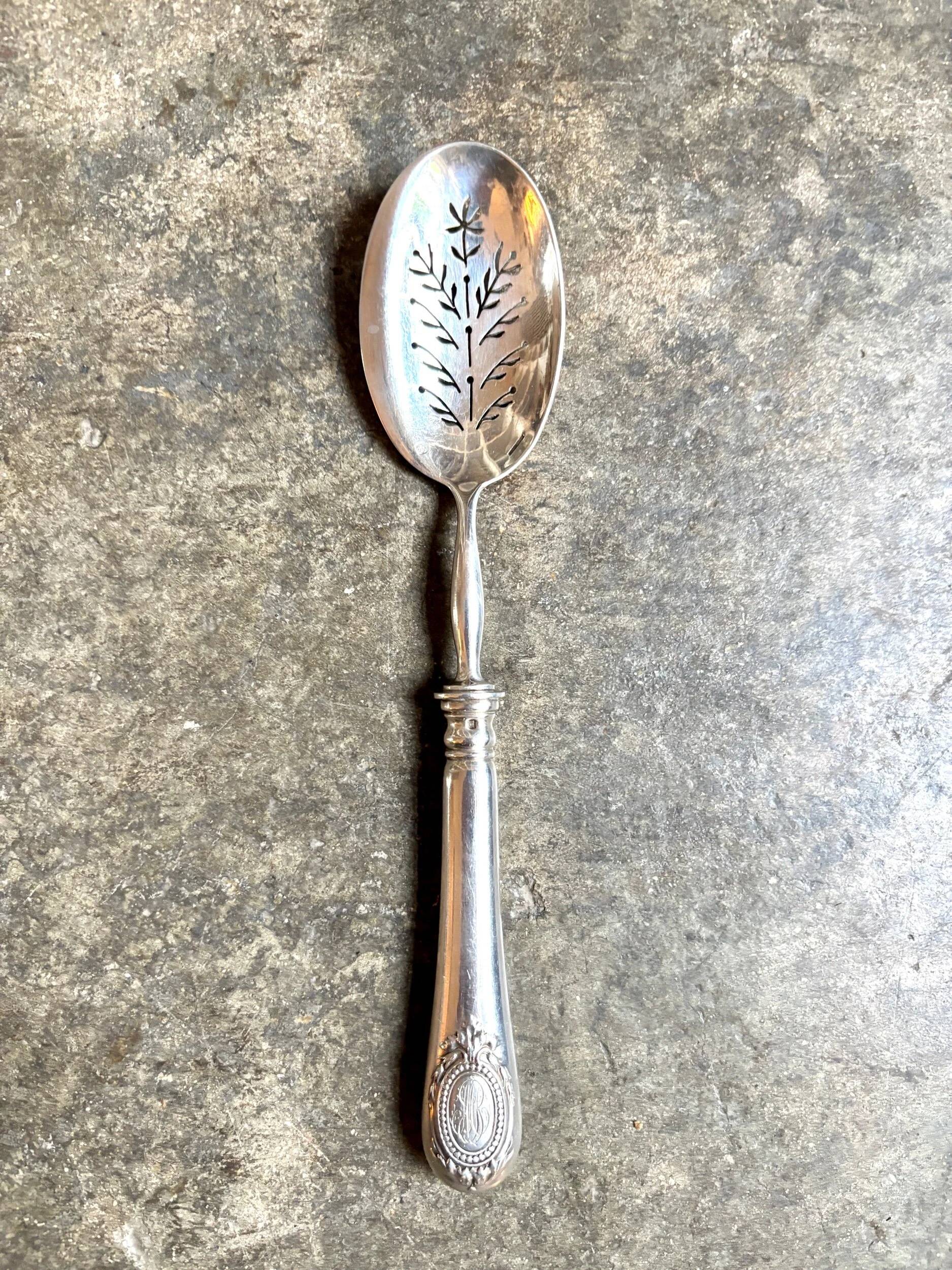Christofle silver-plated monogrammed sugar shaker