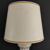 White opaline lamp gilded decoration