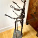 Sculpture praying mantis metal sculptor Michel Pinel
