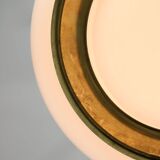 Rare White & Golden Bud Lamp by Luigi Massoni for Guzzini, 1960s